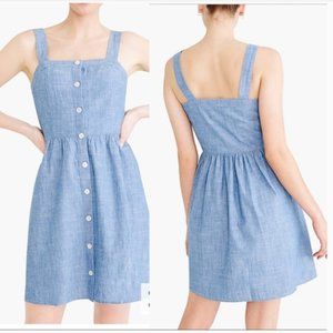 NWT J crew Chambray button-front dress